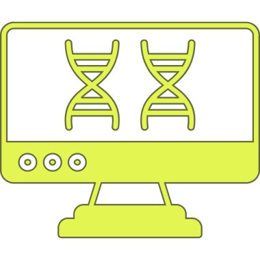 DNA molekül tasarımı. Bilim simgesi. Kimya kavramı, vektör illüstrasyonu