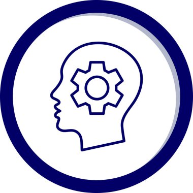 Beyin. Web simgesi basit illüstrasyon