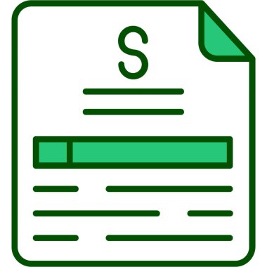 Belge. Web simgesi basit illüstrasyon