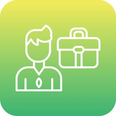 Benzersiz erkek yönetici vektör simgesi