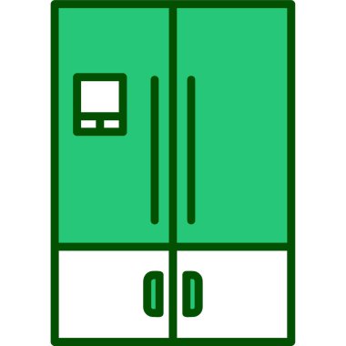 Buzdolabı. Web simgesi basit illüstrasyon