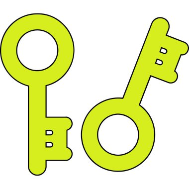 anahtar simgesi. vektör illüstrasyonu