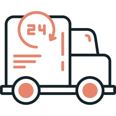 dağıtım kamyonu vektör simgesi değiştirilebilir vuruş