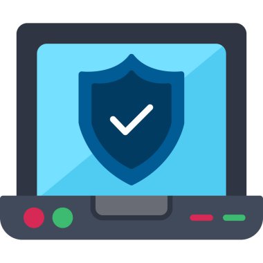 Güvenlik kalkanı vektör simgesi. resimleme