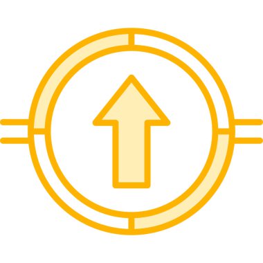 ok Simgesi Soyut Arkaplanda İzole Edildi