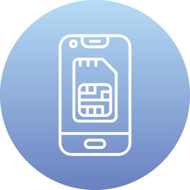 Cep telefonu simgesi, vektör illüstrasyonu