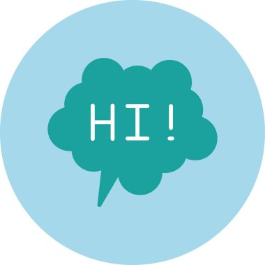 Metinli bir kabarcığın vektör illüstrasyonu