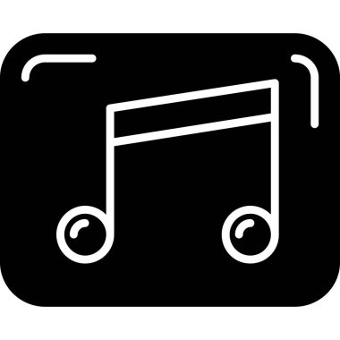 müzik çalar simgesi, basit vektör illüstrasyonu