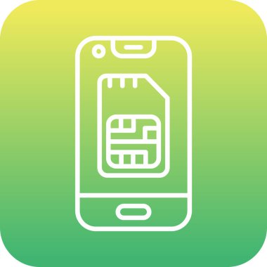 Vektör mobil düz biçim simgesi