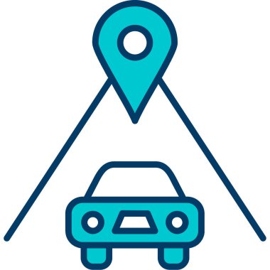 harita işaretleyici vektör çizgisi simgesi