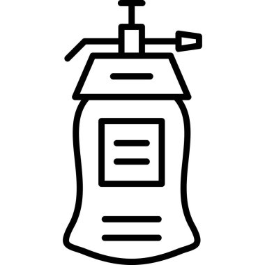 Su şişesi ikonu. Web için vektör vektör simgelerinin özet çizimi