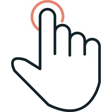 El ile işaret simgesi, vektör, illüstrasyon