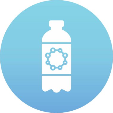 Su vektör simgesi şişesi, basit tasarım