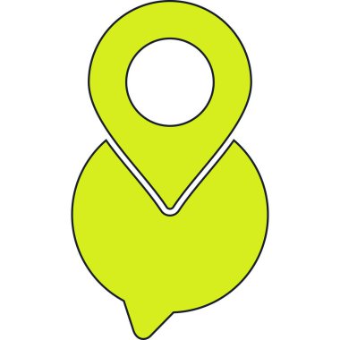 dosya özeti biçiminde konum pin simgesi