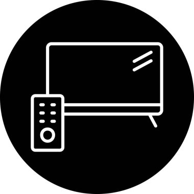 Soyut arka grupta televizyon simgesi izole edildi