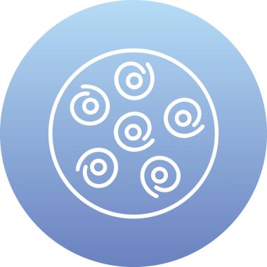 Yuvarlak bir mavi dairenin vektör simgesi