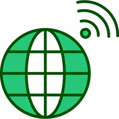 İnternet simgesi, vektör illüstrasyonu