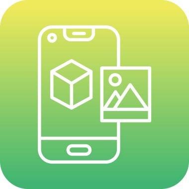 Eşsiz Telefon Vektör Satırı Simgesi