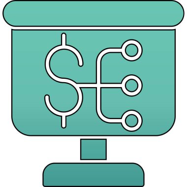 Para için. Web simgesi basit illüstrasyon