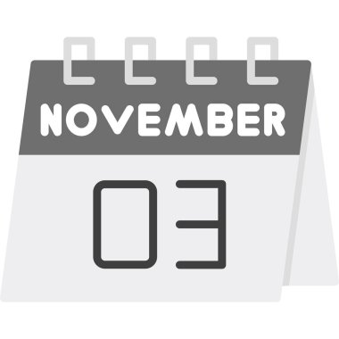 Kasım sembolü düz vektör simgesi