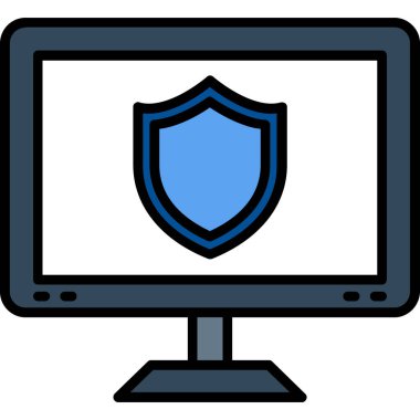 Bilgisayar monitörü. Basit resimleme