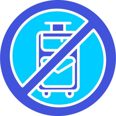 Hiçbir yasaktır işareti simgesi, vektör çizim