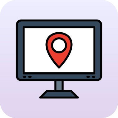 konum pin simgesi vektör illüstrasyonu