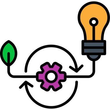 fikir yaratıcı vektör simgesi