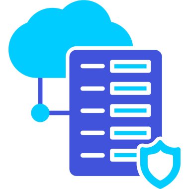 Bulut Hesaplama. Web simgesi basit illüstrasyon