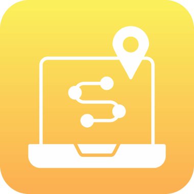 harita simgesi soyut arkaplanda izole edildi