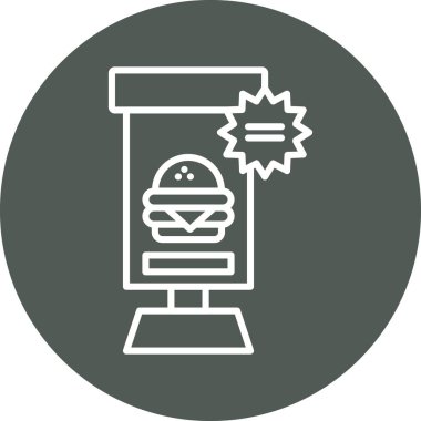 Yemek. Web simgesi basit tasarım