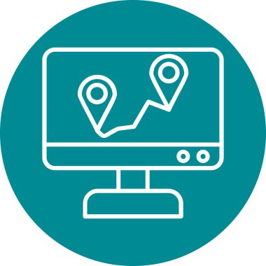 Harita işaretleyici. Web simgesi