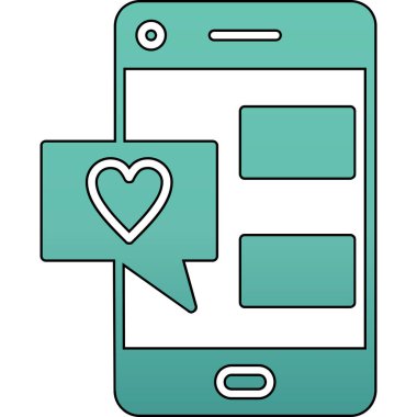 Kalp simgesi ile Smartphone