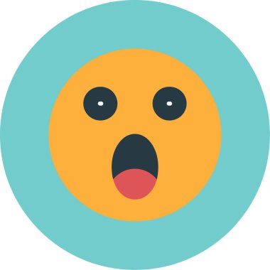 Düz stilde emoji duygu simgesi