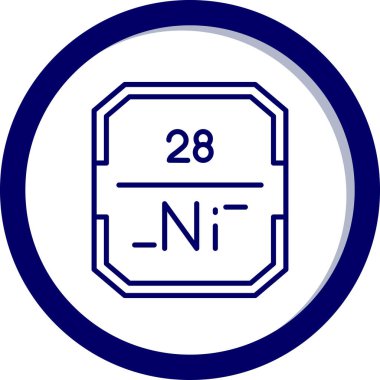 Kimyasal element simgesinin vektör çizimi