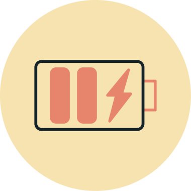 Pil simgesinin vektör illüstrasyonu