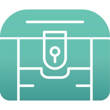 Hazine Sandığı web simgesi basit vektör illüstrasyonu