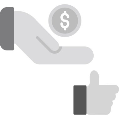 El ve madeni para ikonu. vektör grafiği