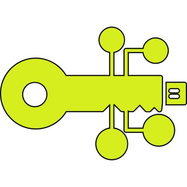 Anahtar simgesinin vektör illüstrasyonu