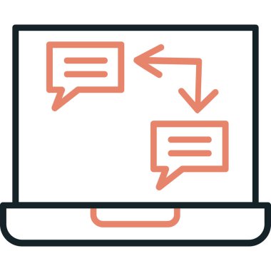 Bilgisayar. Web simgesi basit illüstrasyon