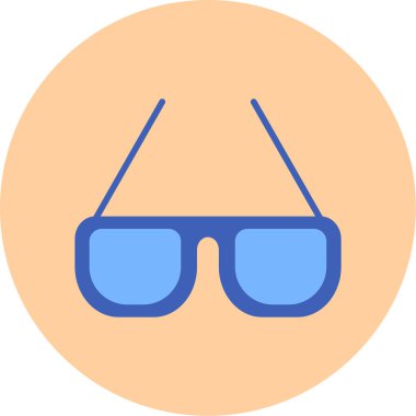 Gözlük. Web simgesi basit illüstrasyon