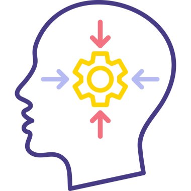 Beyin. Web simgesi basit illüstrasyon