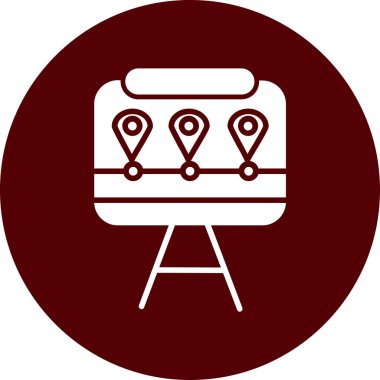 harita simgesinin vektör illüstrasyonu