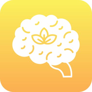 beyin ikonu vektör illüstrasyonu