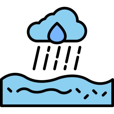 Hava ikonu vektör illüstrasyonu. Hava durumu. Yağmur izole