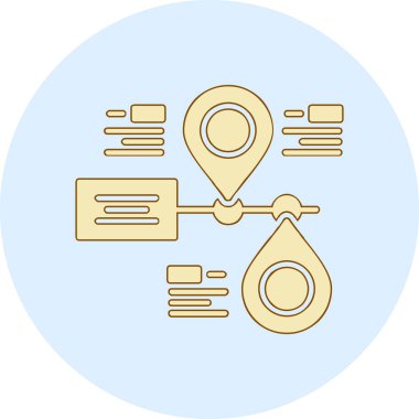 Moda biçimi izole edilmiş arkaplanda harita konumu simgesi