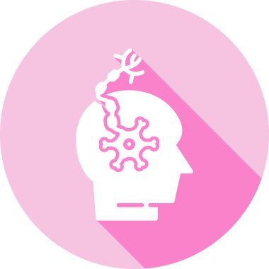 Beyin. Web simgesi basit illüstrasyon