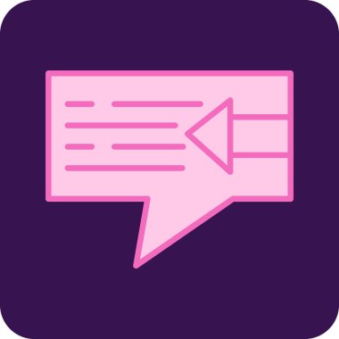 Konuş. Web simgesi basit illüstrasyon