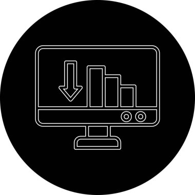 İş ve finans simgesinin vektör illüstrasyonu