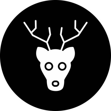 Geyik simge vektör çizim